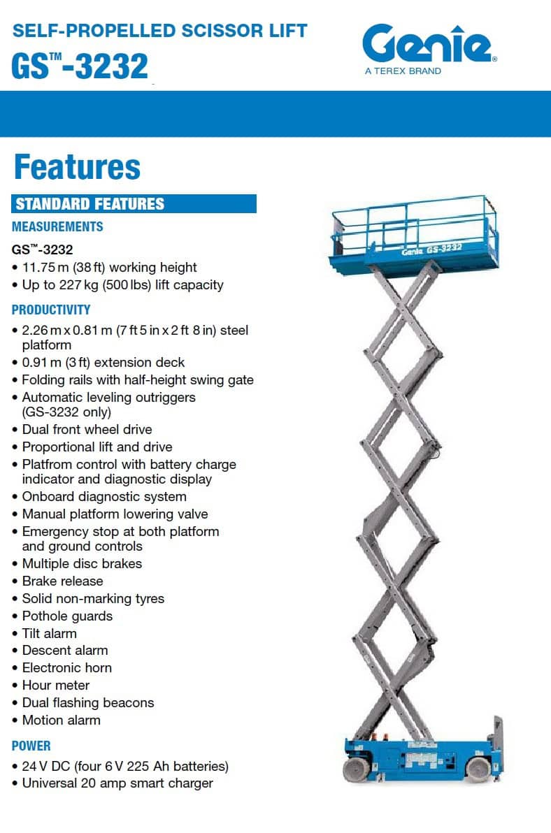 USED GENIE 32FT NARROW ELECTRIC SCISSOR LIFT - Image 11